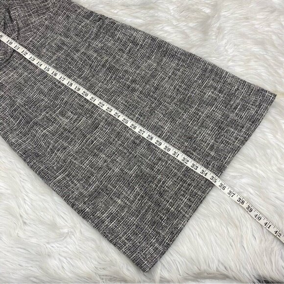 Valentino Red‎ Women's Black White V-Neck Luxury Tweed Designer Dress IT 44/C36 - Picture 15 of 15